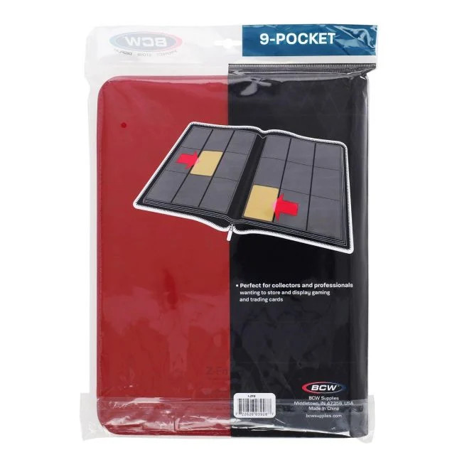 BCW Z-Folio 9-Pocket LX Album - Red