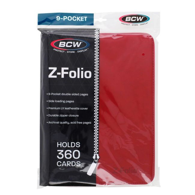 BCW Z-Folio 9-Pocket LX Album - Red