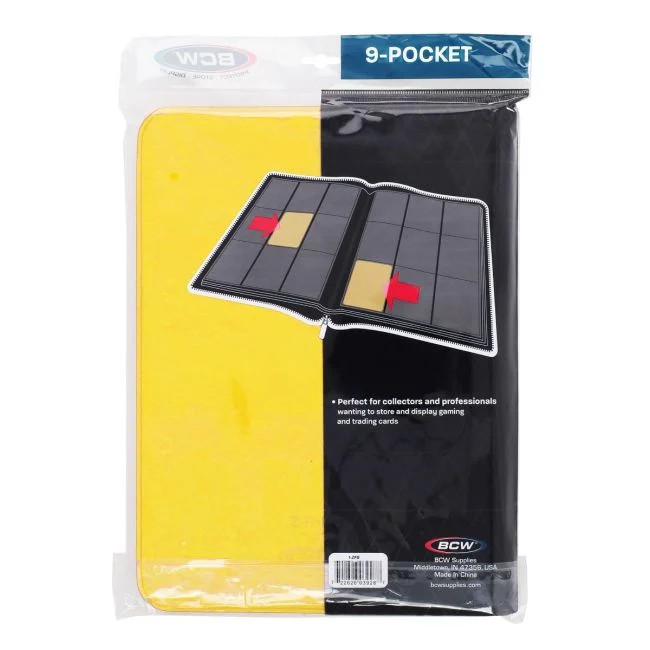 BCW Z-Folio 9-Pocket LX Album - Yellow