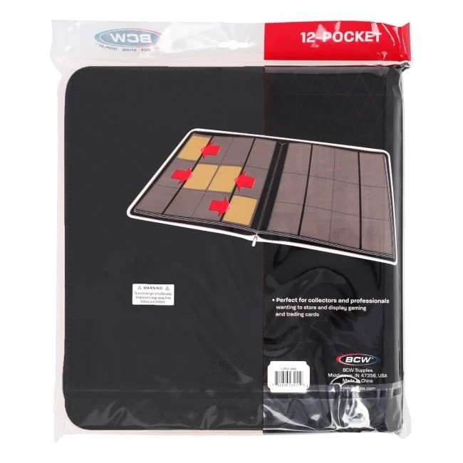 BCW Z-Folio 12-Pocket LX Album - Black