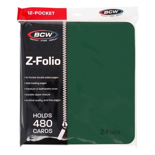 BCW Z-Folio 12-Pocket LX Album - Green