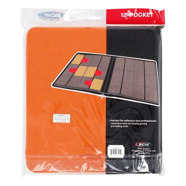 BCW Z-Folio 12-Pocket LX Album - Orange