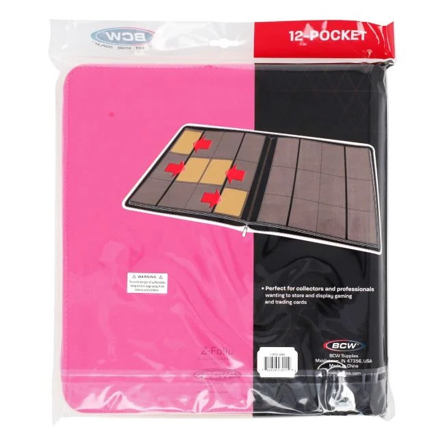 BCW Z-Folio 12-Pocket LX Album - Pink