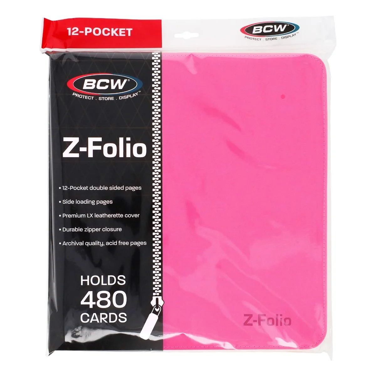 BCW Z-Folio 12-Pocket LX Album - Pink