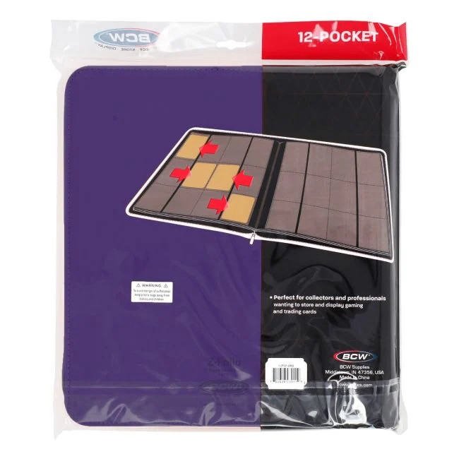 BCW Z-Folio 12-Pocket LX Album - Purple