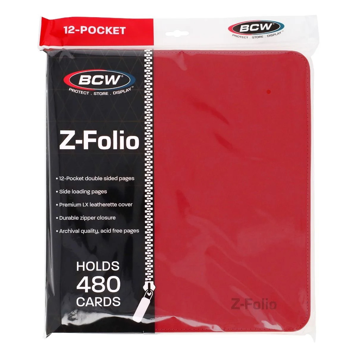 BCW Z-Folio 12-Pocket LX Album - Red
