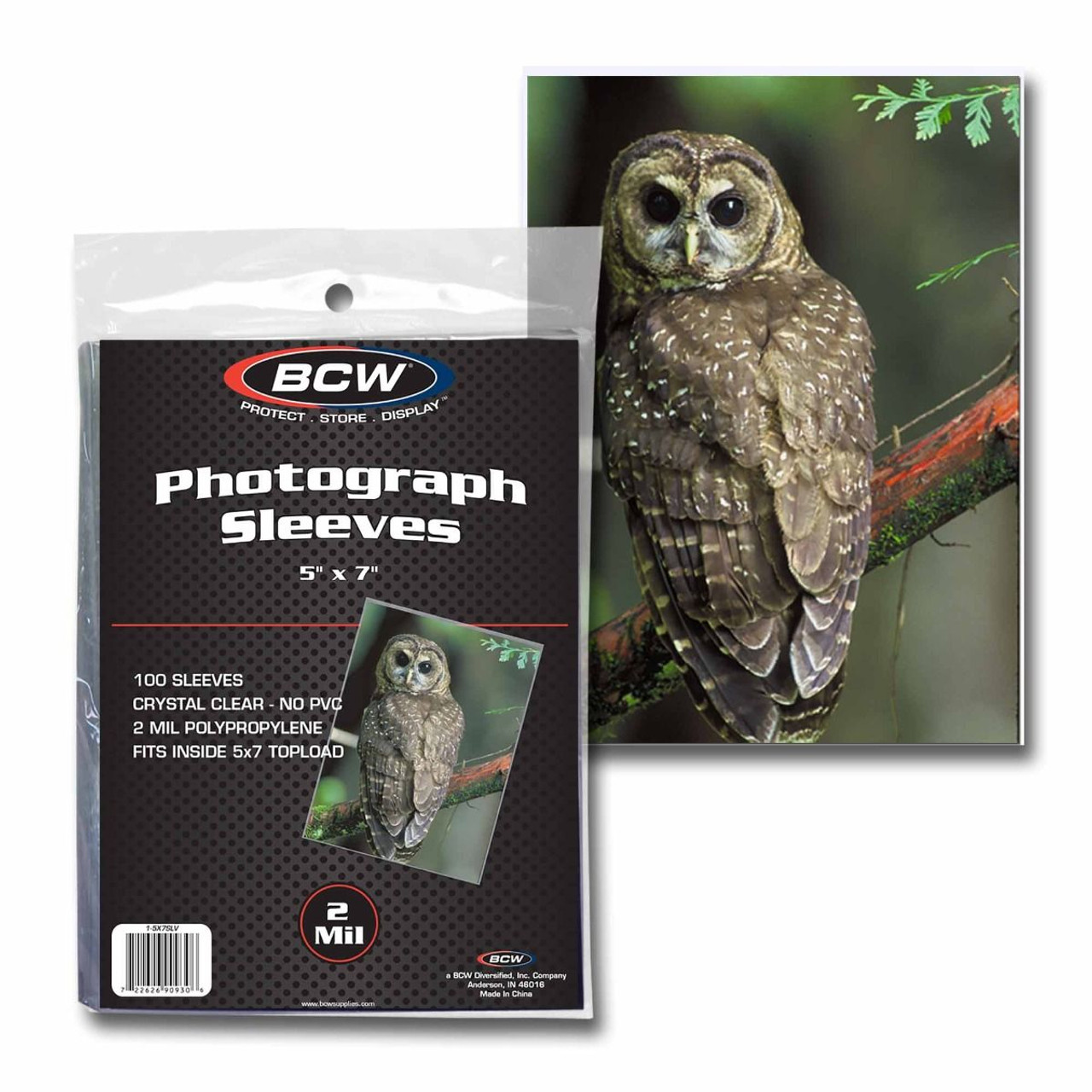 BCW 5x7 Photo Sleeves 100ct Pack / Case of 50