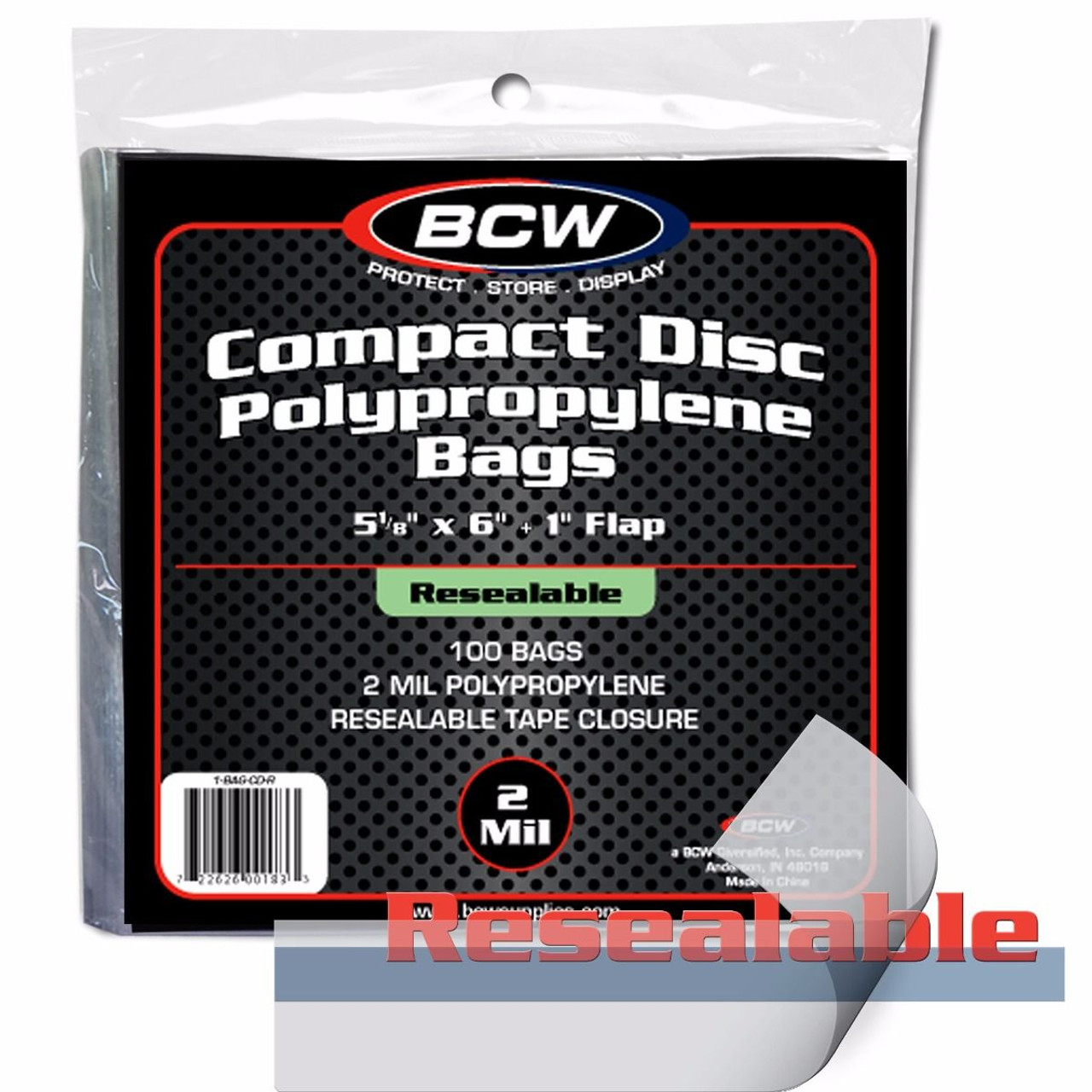 BCW Resealable CD Bags