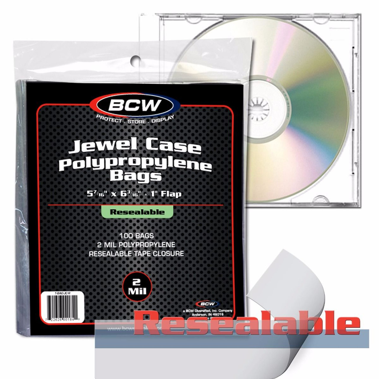 BCW Resealable Jewel Case Bags