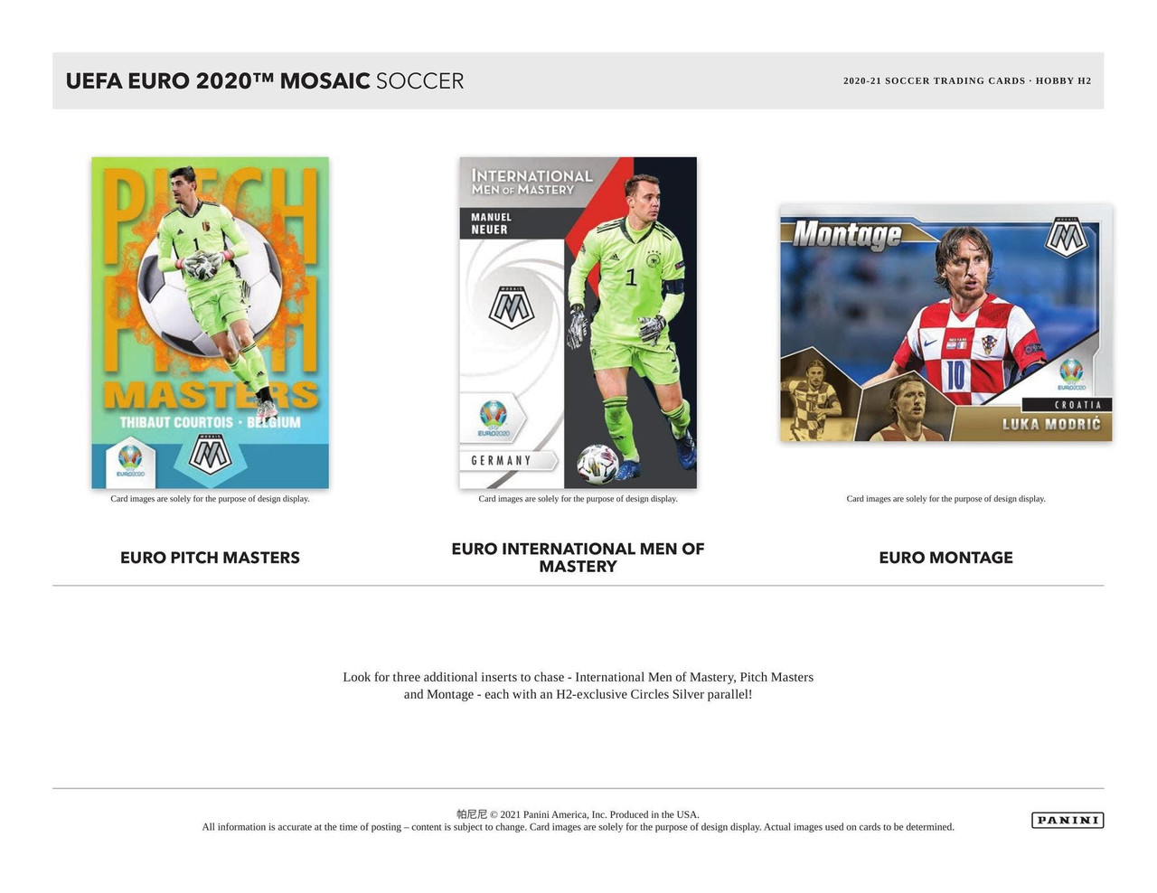 2020/21 Panini Mosaic UEFA Euro 2020 Soccer Hobby Hybrid Box