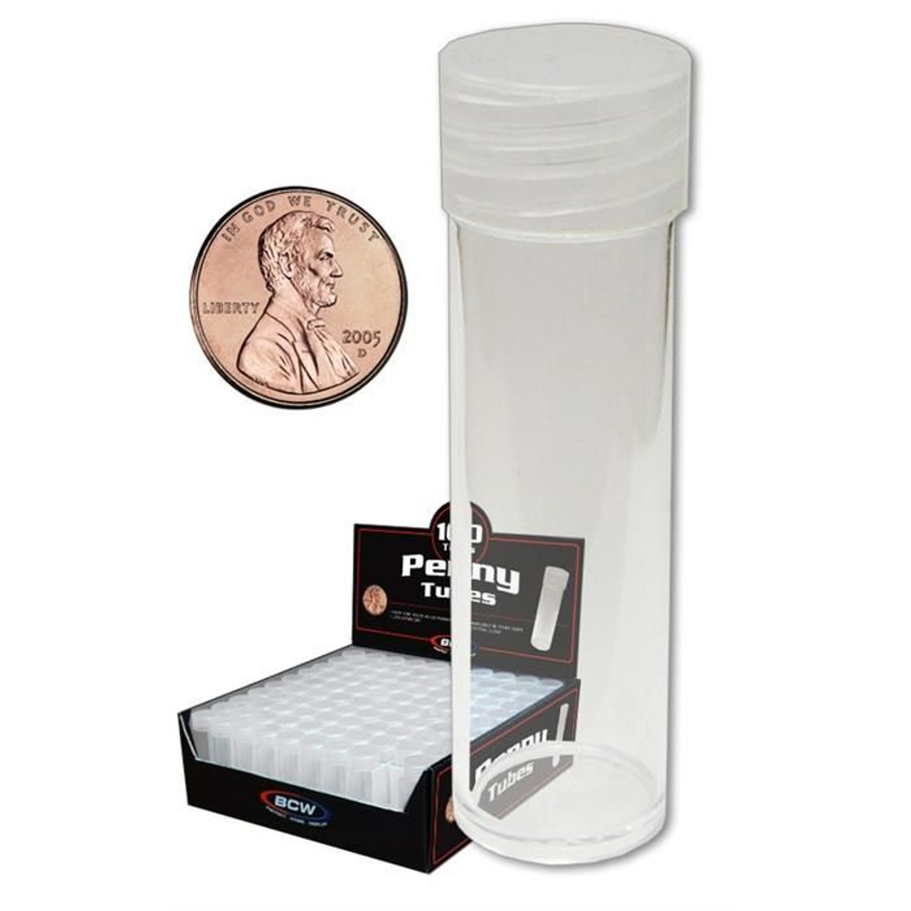 BCW Penny Coin Tubes 100ct Box / Case of 5