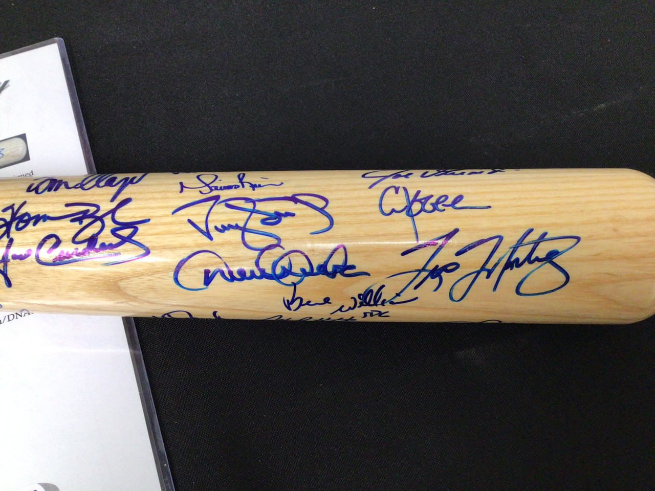 1998 New York Yankees World Series Team Signed Cooperstown Bat 74/98 PSA/DNA COA