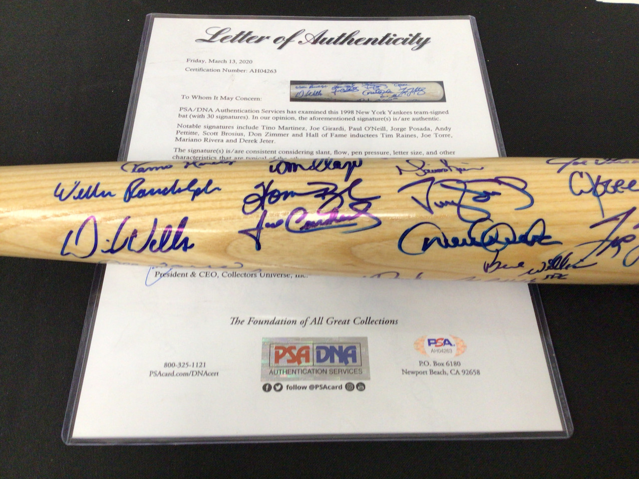 Mariano Rivera Signed Baseball Yankees - COA PSA/DNA