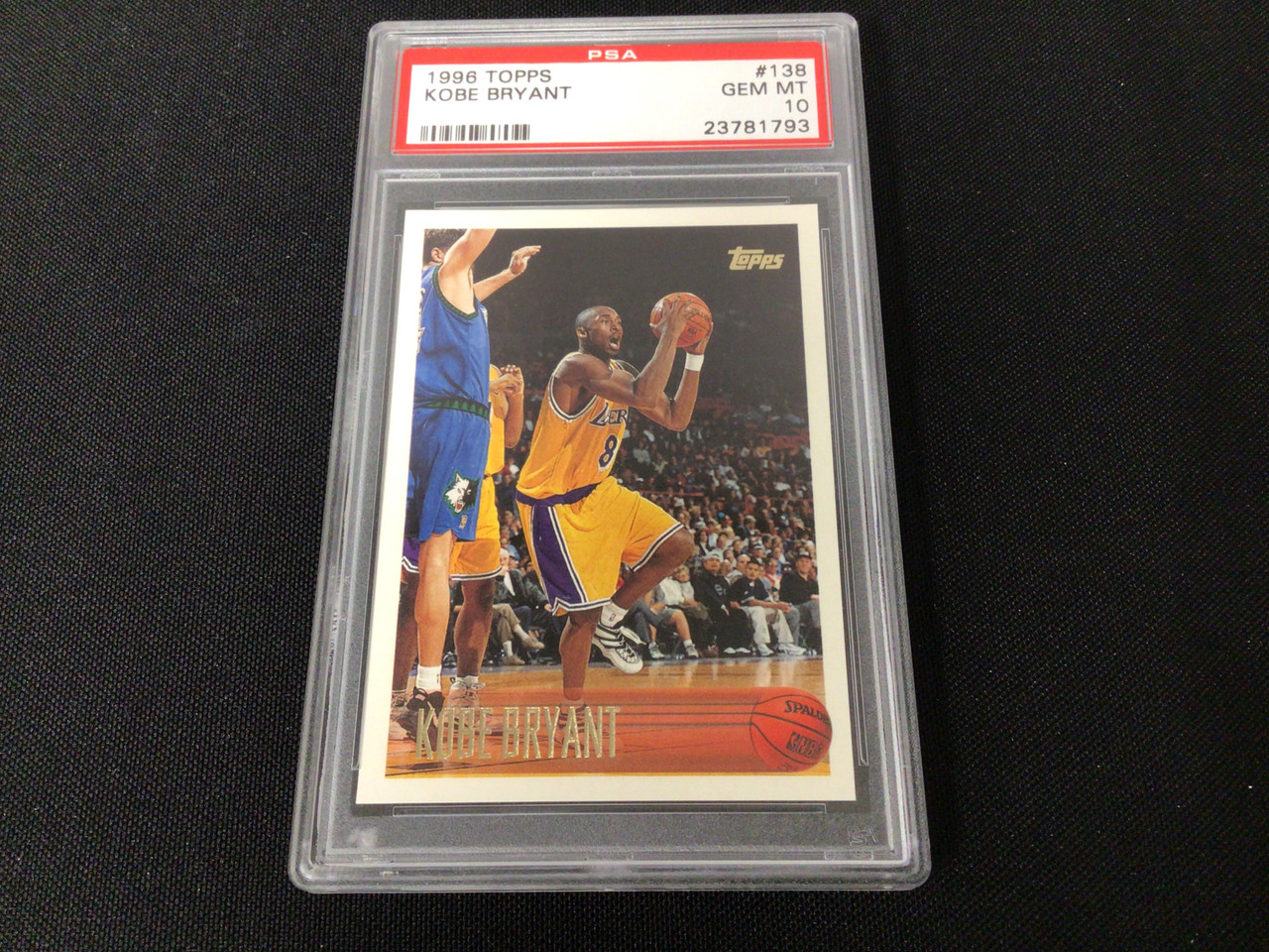 1996-97 Topps PSA 10 KOBE BRYANT #138 Rookie - The Baseball Card 