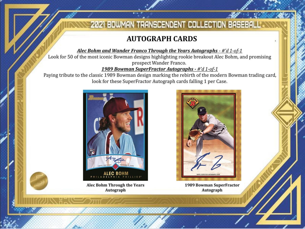 2021 Bowman Transcendent Collection Baseball Hobby Case