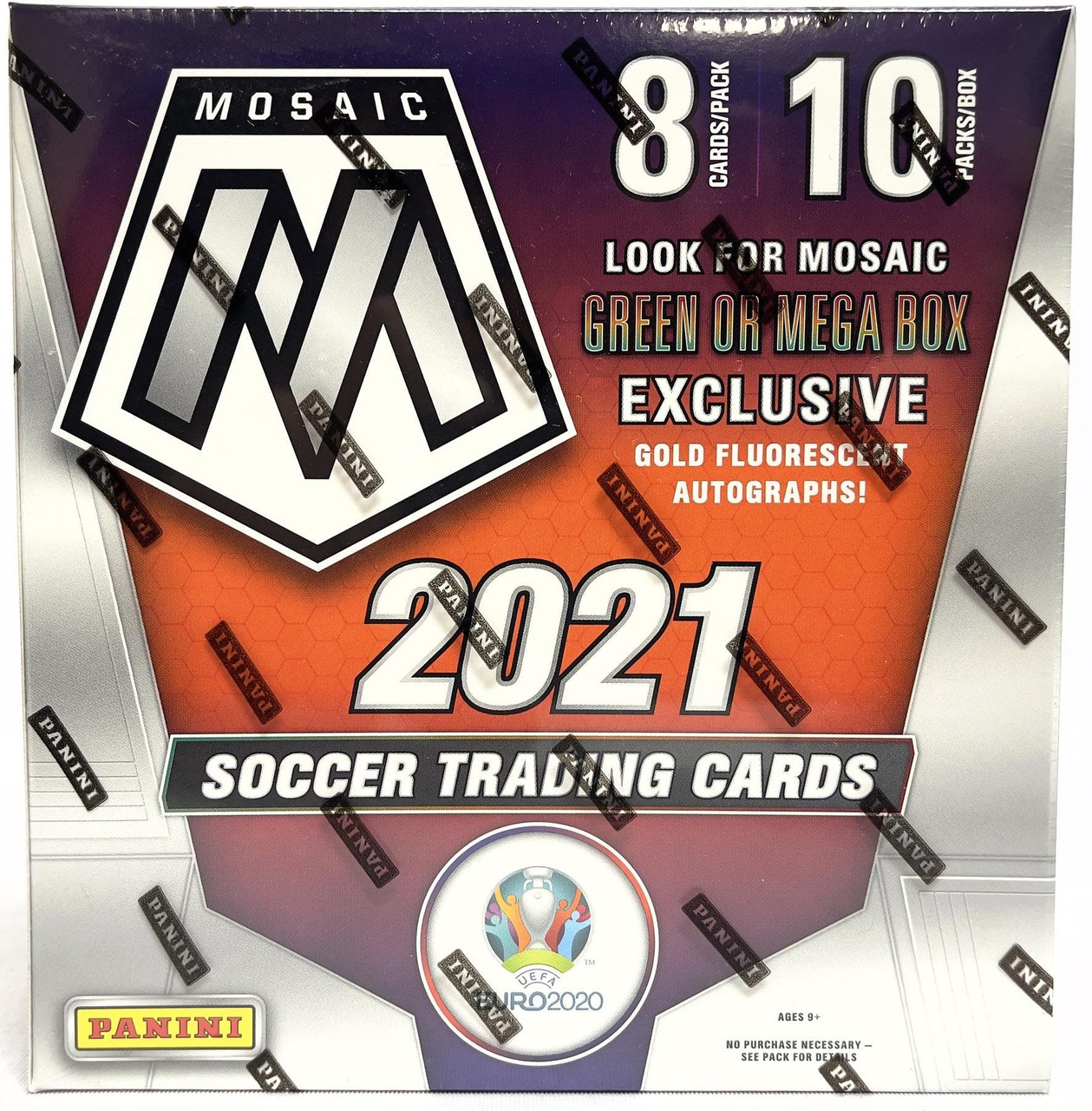 2020/21 Panini Mosaic UEFA Euro 2020 Soccer Mega Box - The
