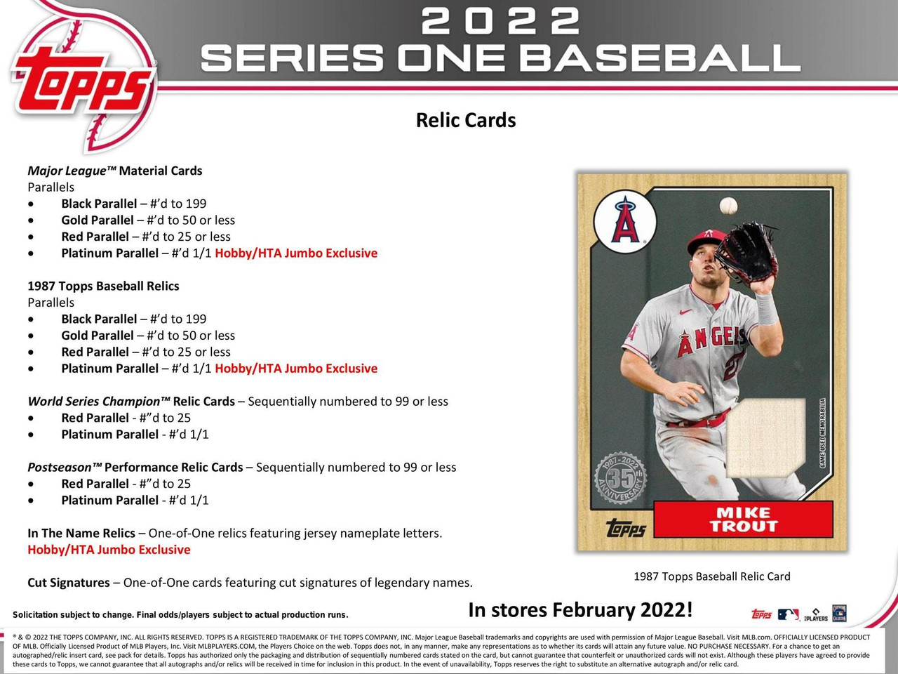 2022 Topps Series 1 Baseball Jumbo Box - The Baseball Card King, Inc.