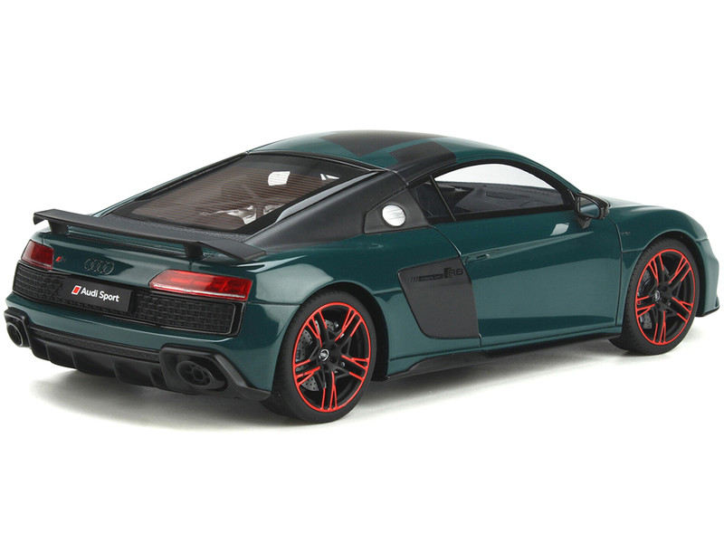 Audi R8 Green Hell Tioma Green and Matte Black 1:18 Model Car by