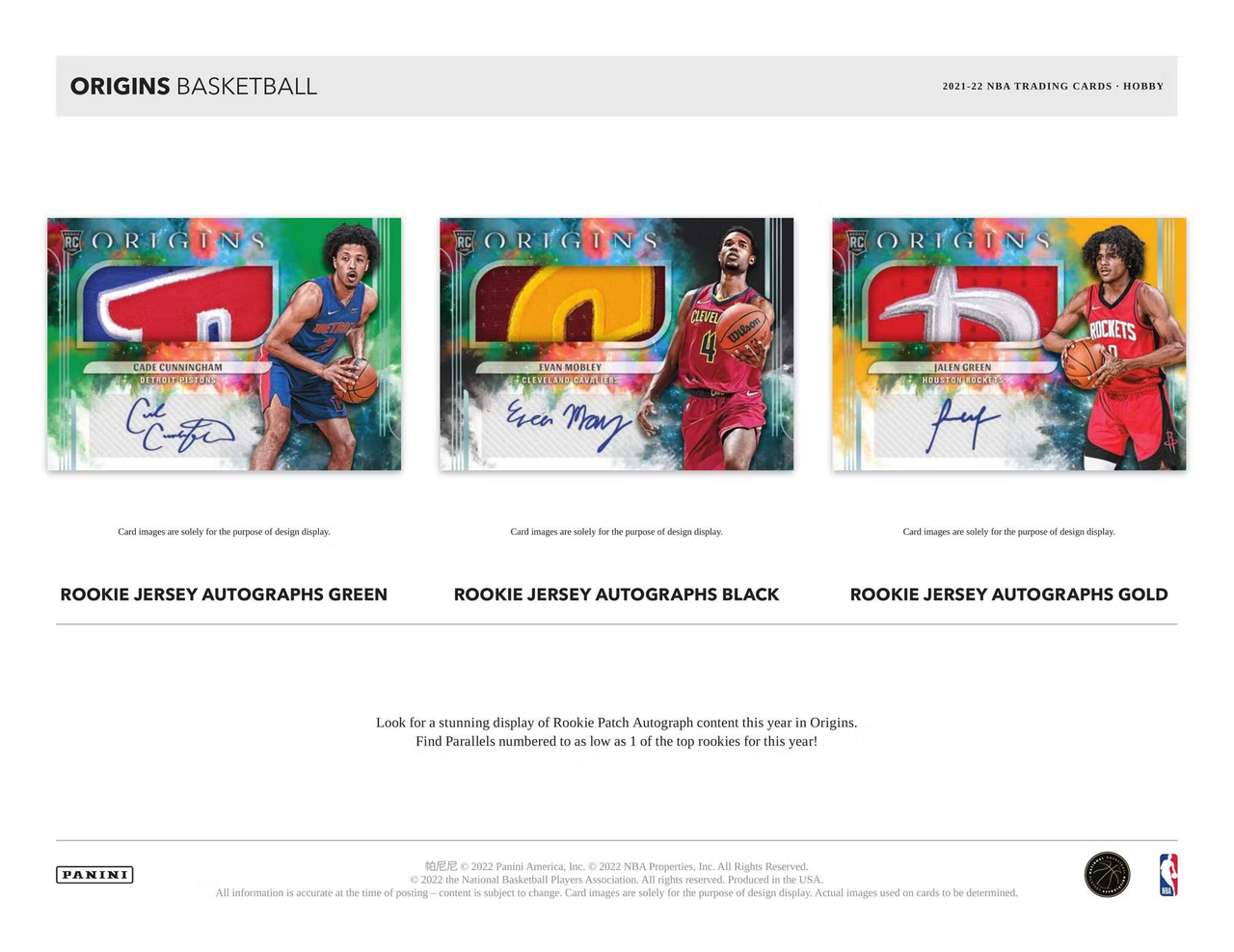 2021/22 Panini Origins Basketball Hobby Box