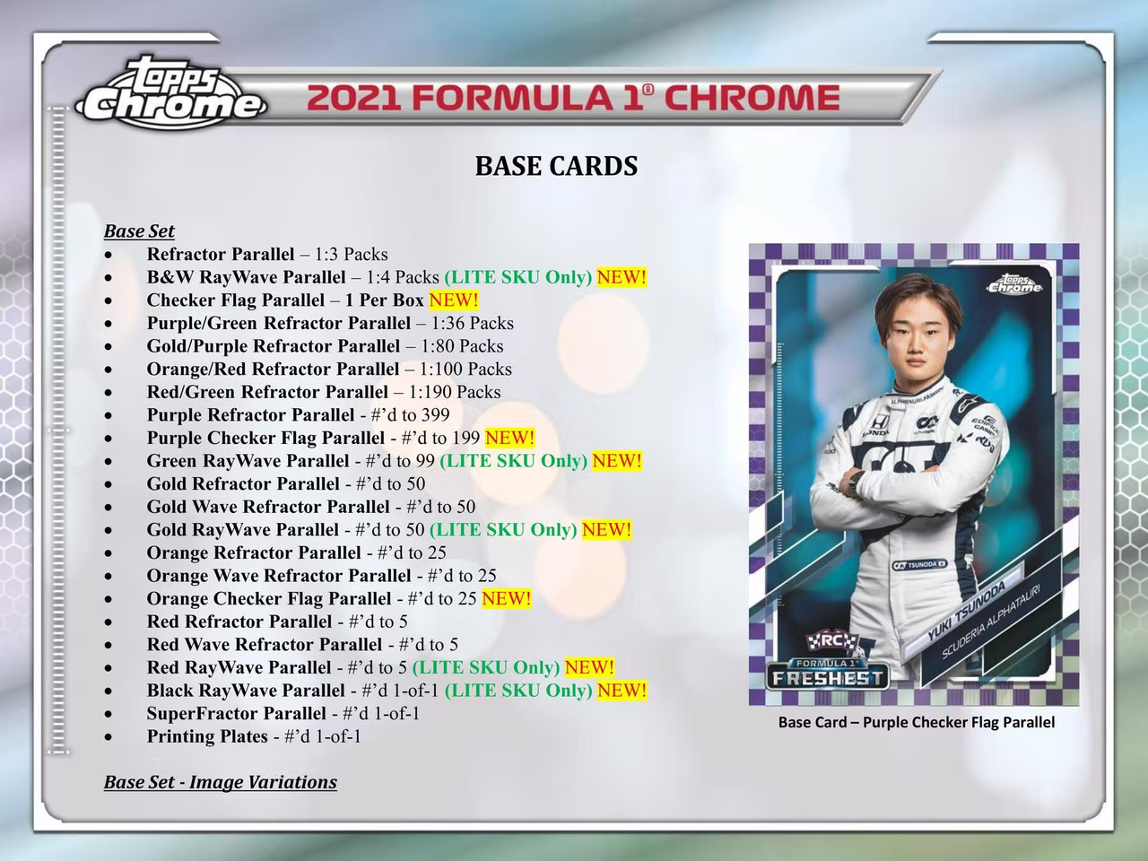 2021 Topps Chrome Formula 1 Racing Hobby Lite Box