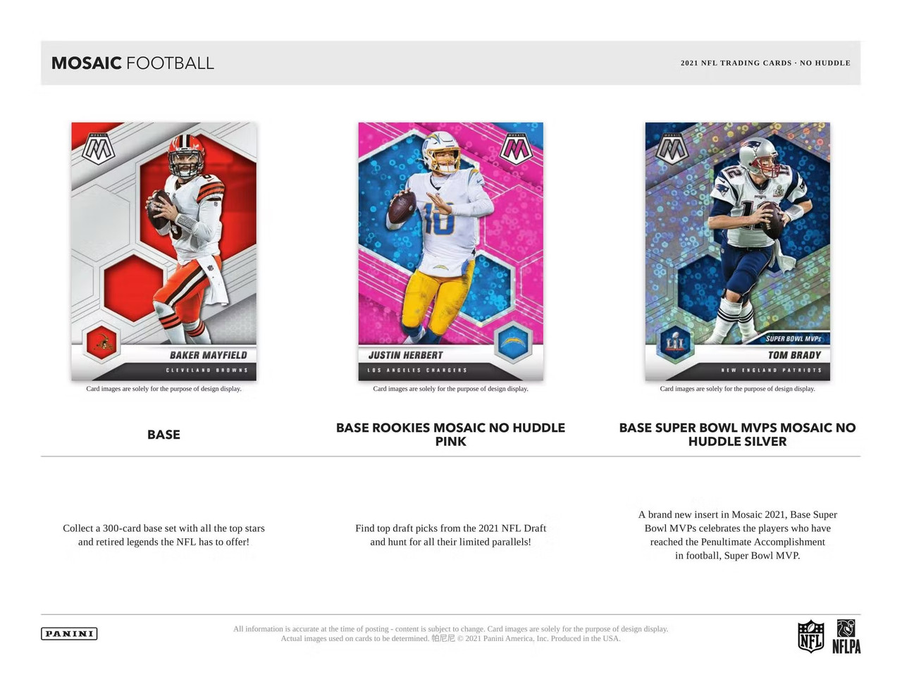 2021 Panini Mosaic Football No Huddle Box