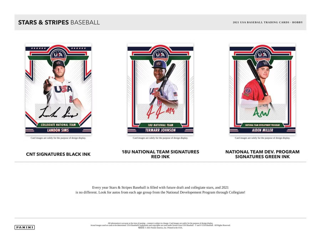 2022 Panini Stars & Stripes USA Baseball Hobby Box The Baseball Card King, Inc.