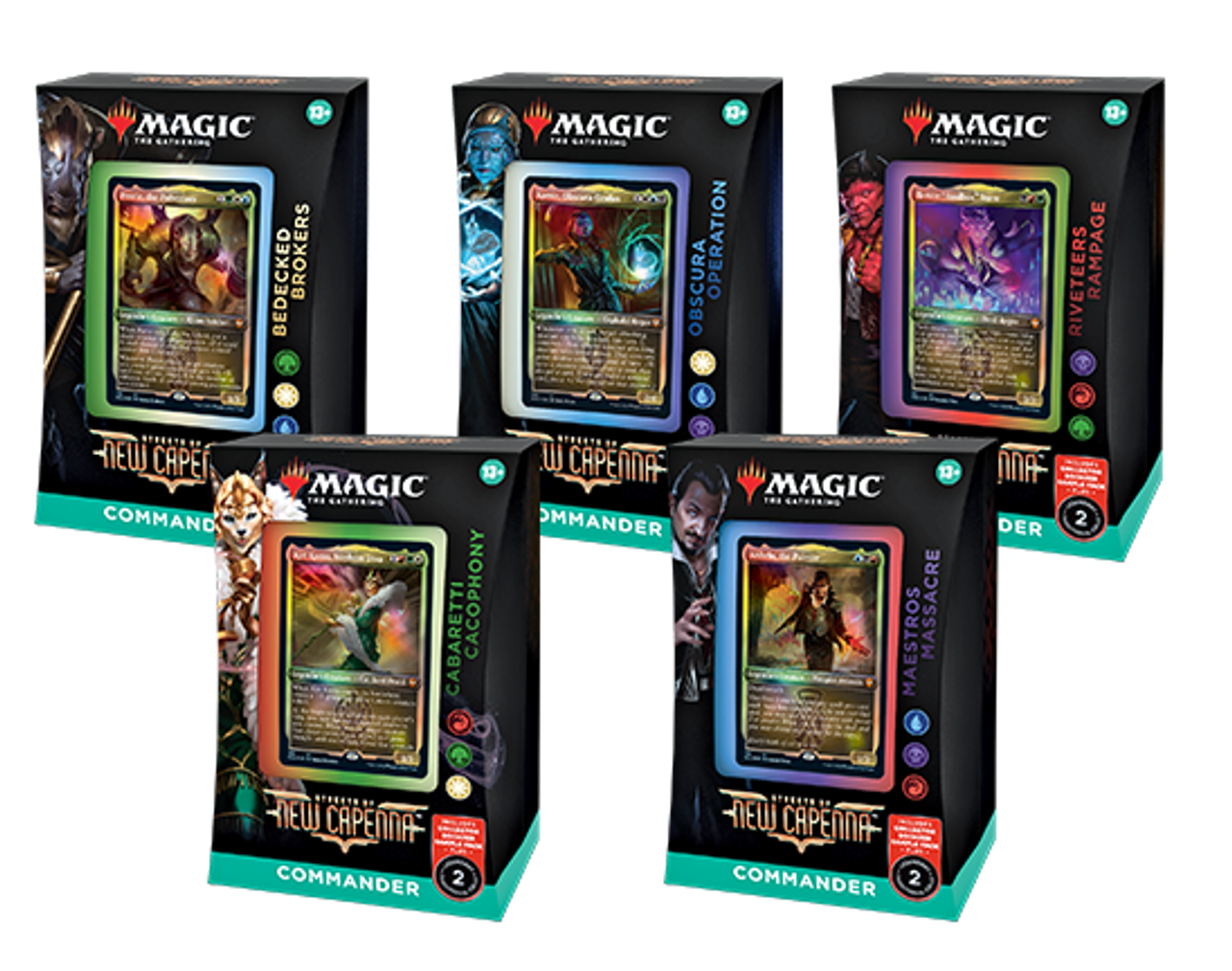 Magic The Gathering Streets of New Capenna Commander 5-Deck Case 