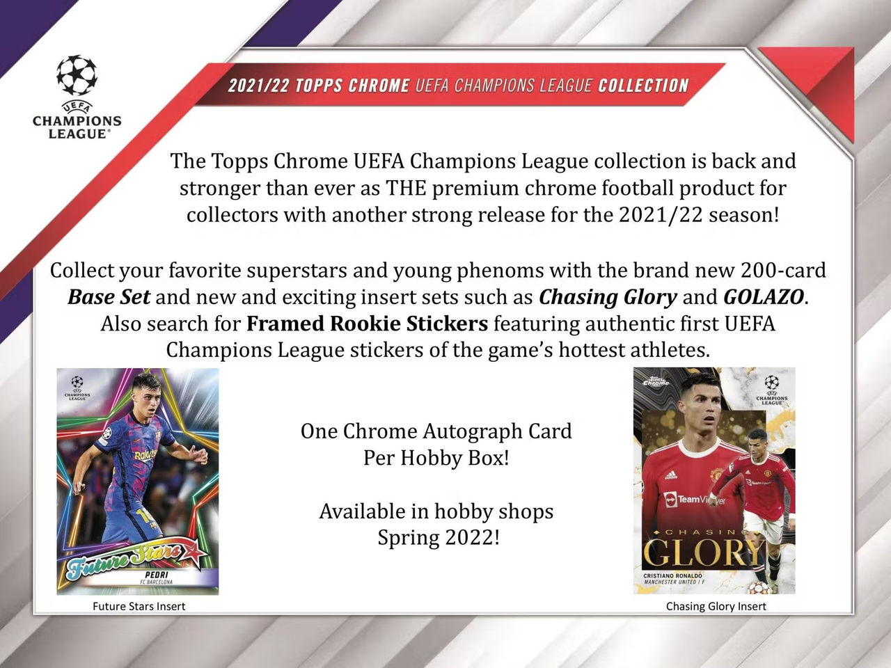 2021/22 Topps Chrome UEFA Champions League Soccer Hobby Box