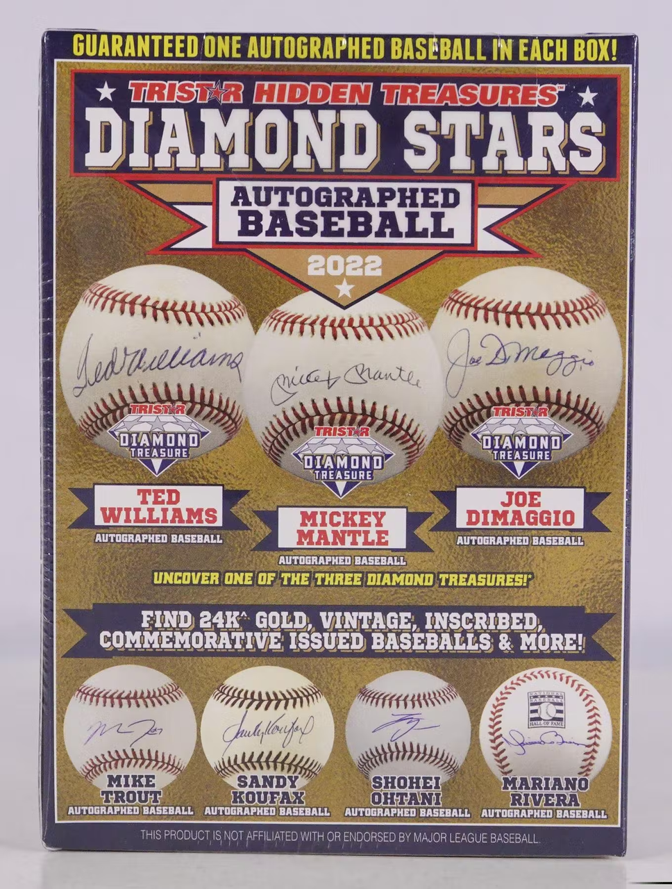 2022 TriStar Hidden Treasures Diamond Stars Autographed Baseball Box