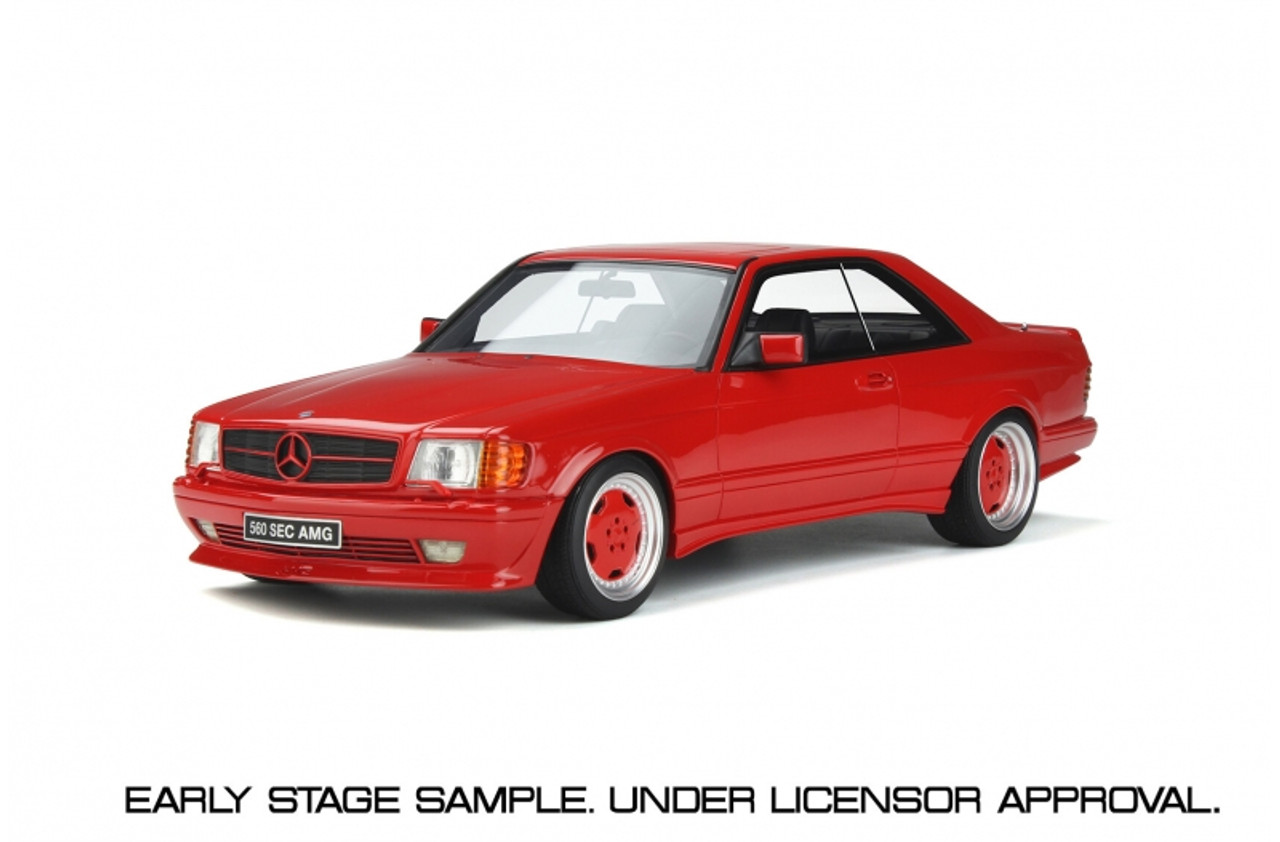Mercedes-Benz W126 560 SEC Wide Body - Red - 1:18 Model Car by Otto Mobile