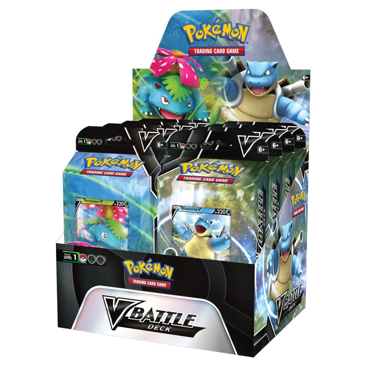 Pokemon Venusaur V / Blastoise V Battle Deck 8ct Display Box
