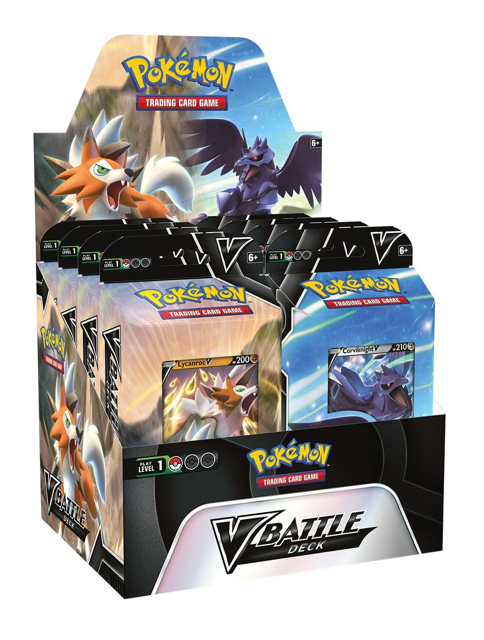 Pokemon Lycanroc V / Corviknight V Battle Deck 8ct Display Box