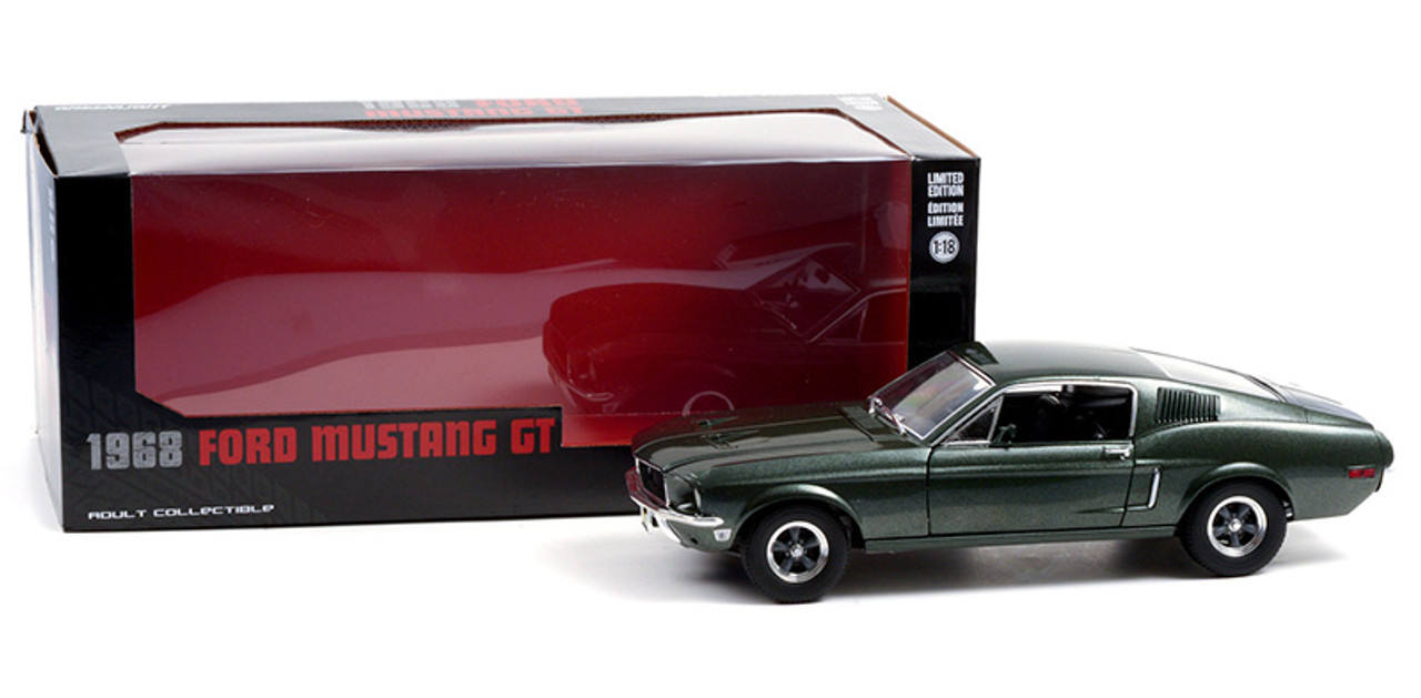 1968 Ford Mustang GT Fastback - Highland Green - 1:18 Diecast Model Car by  Greenlight Collectibles - The Baseball Card King, Inc.