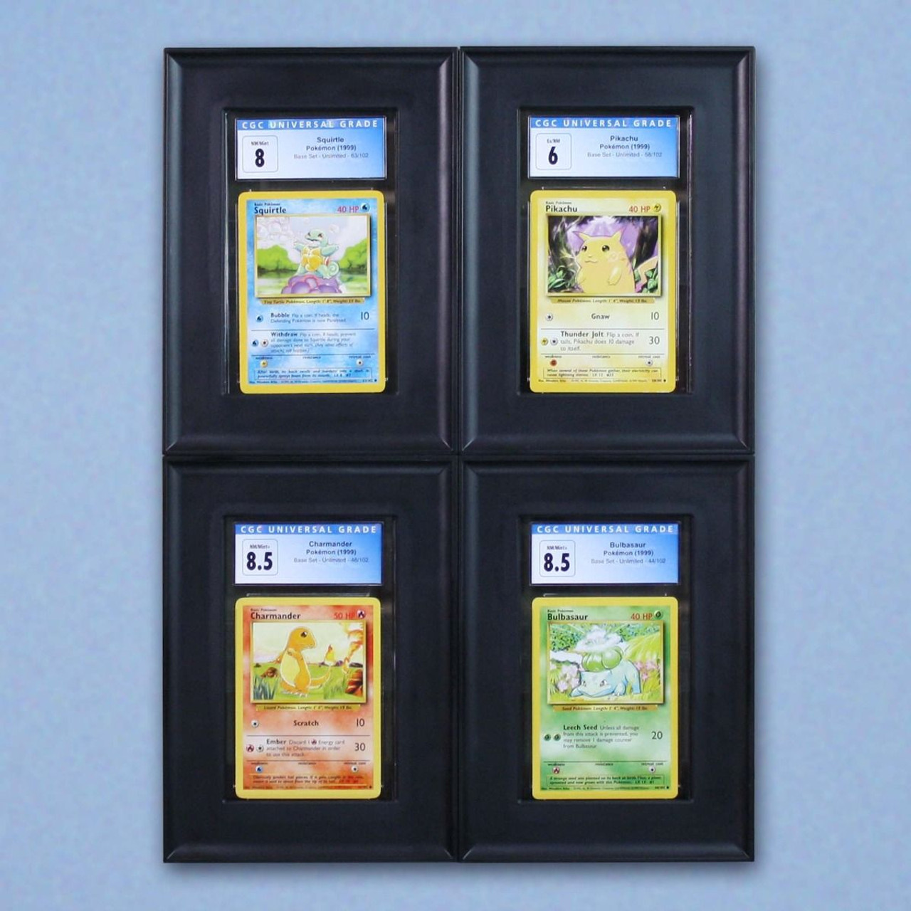 BCW Interlocking Graded Card Frames - Black 4pk