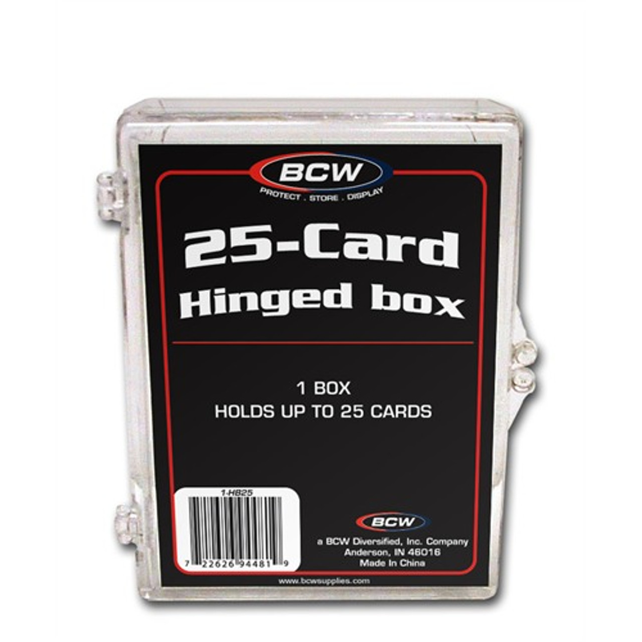 BCW 25-card Hinged Box / Case of 100