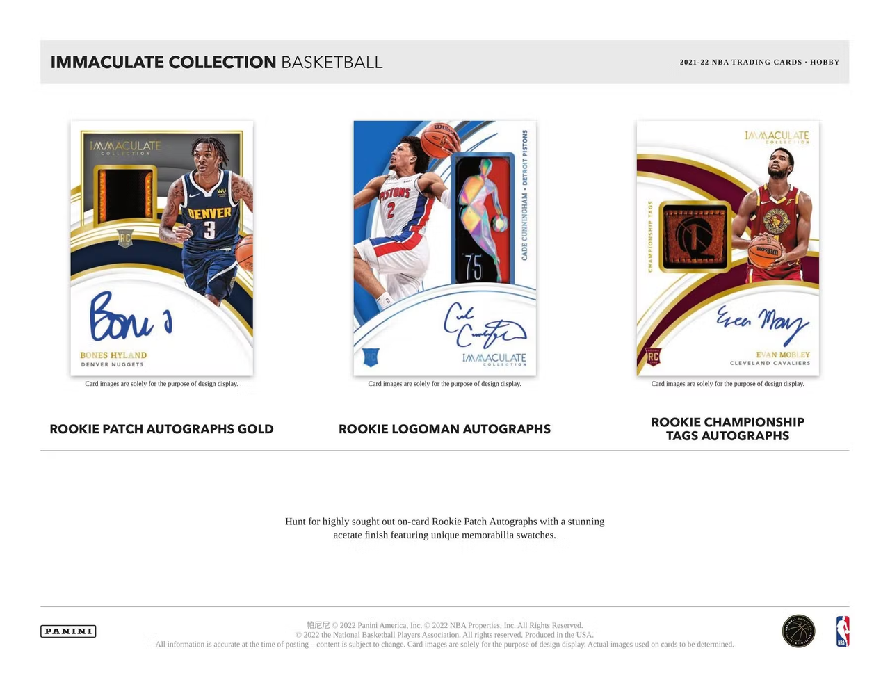 2021/22 Panini Immaculate Basketball Hobby Box