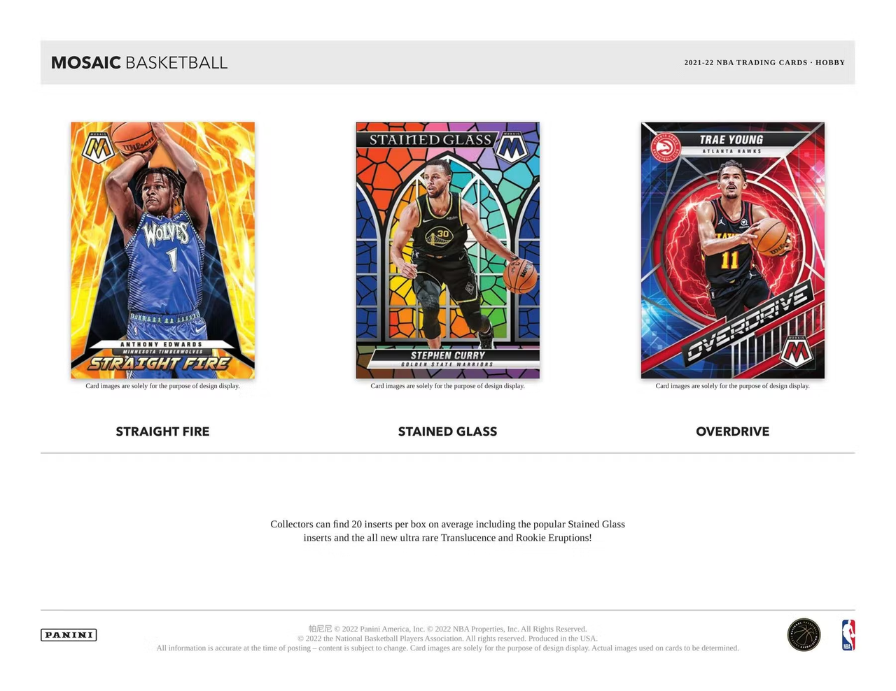 2021/22 Panini Mosaic Basketball Hobby Box