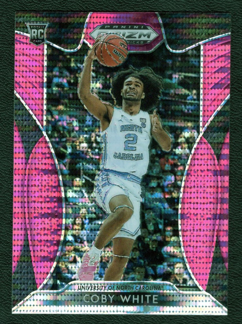 2019 Panini Prizm Draft Picks #70 Coby White Pink Pulsar Rookie/RC