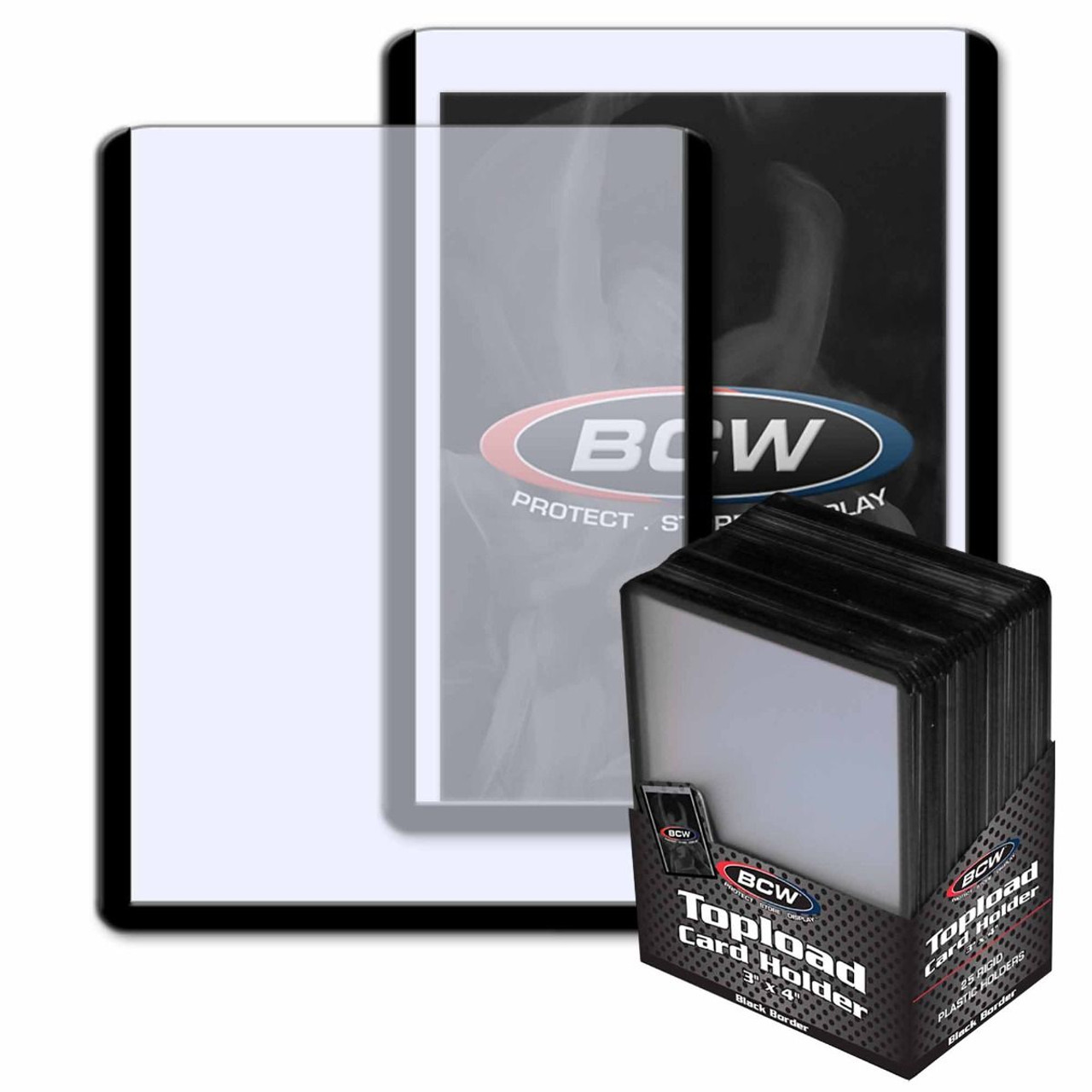 BCW Topload Card Holder - Black Border 25ct Pack / Case of 40
