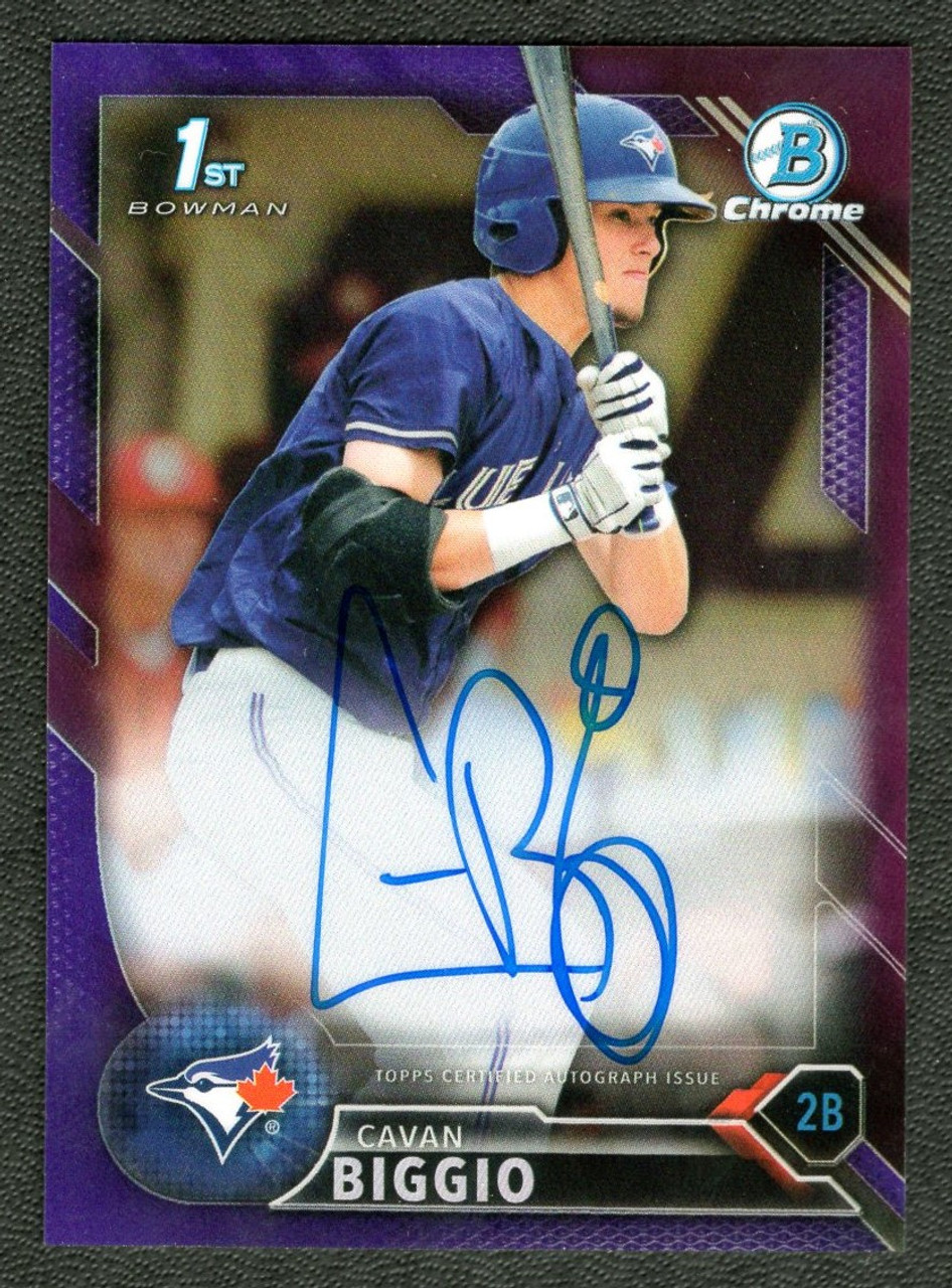 2016 Bowman Chrome #CDA-CB Cavan Biggio Purple First Bowman Autograph 174/250