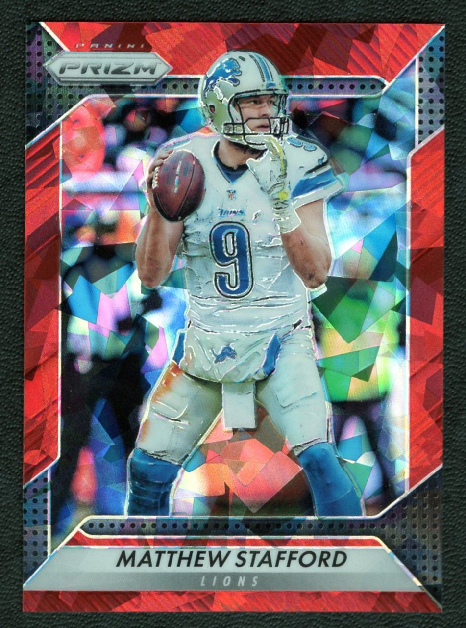 2016 Panini Prizm  #29 Matthew Stafford Red Cracked Ice 29/75