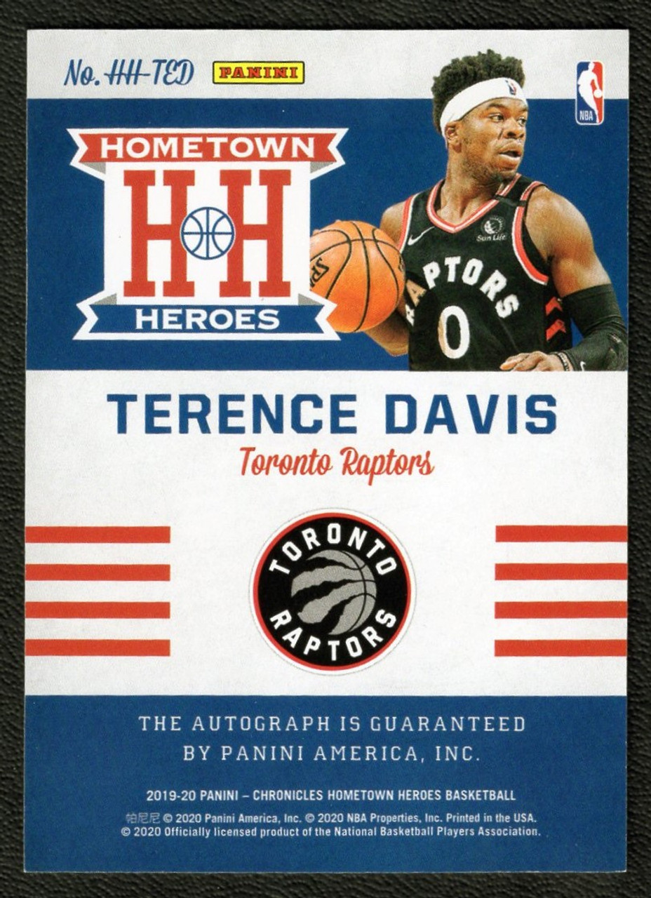 2019/20 Panini Chronicles #HH-TED Terence Davis Rookie/RC Hometown Heroes Autograph