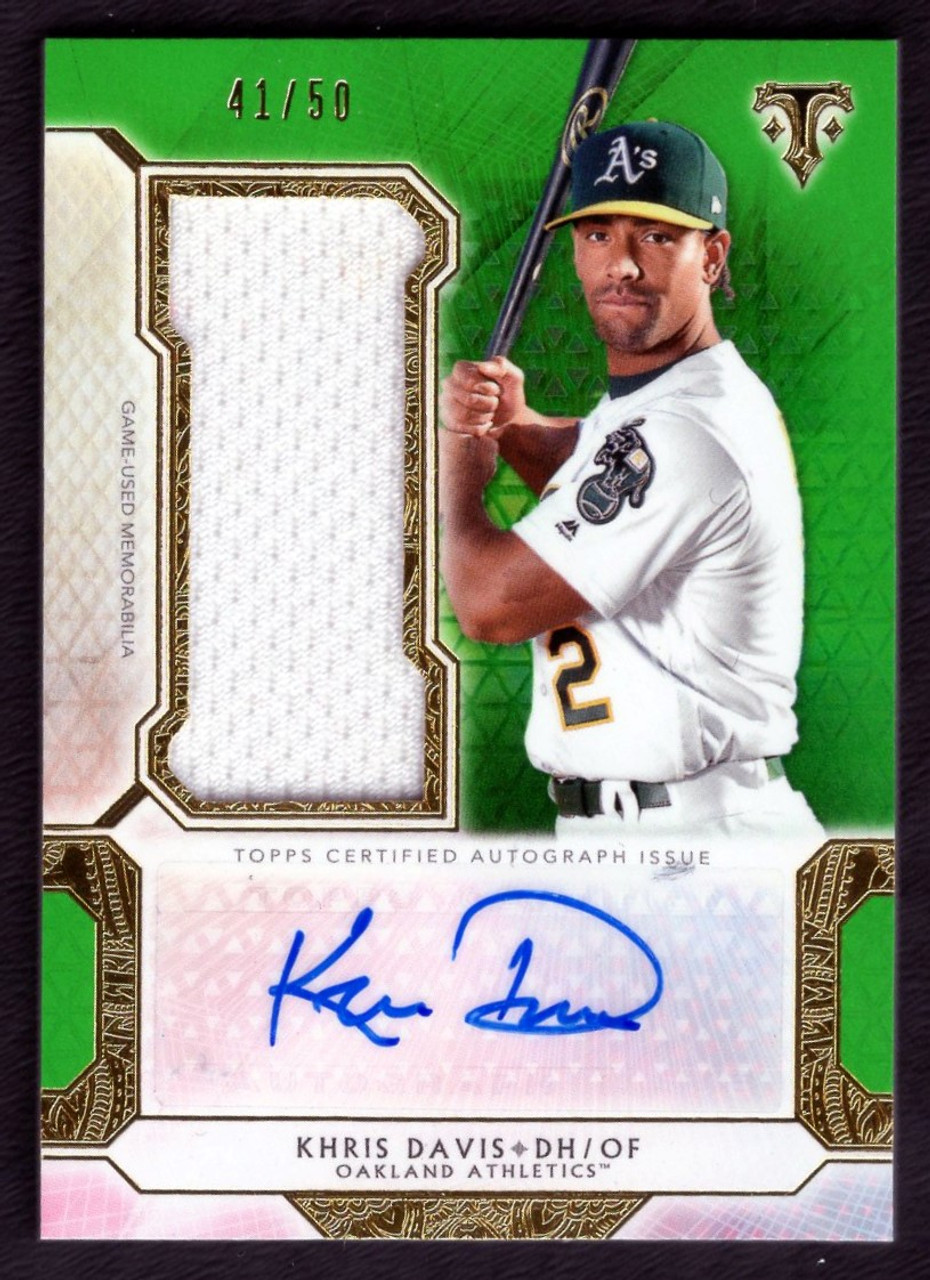 2018 Topps Triple Threads #UAJR-KV Khris Davis Autographed Relic 41/50