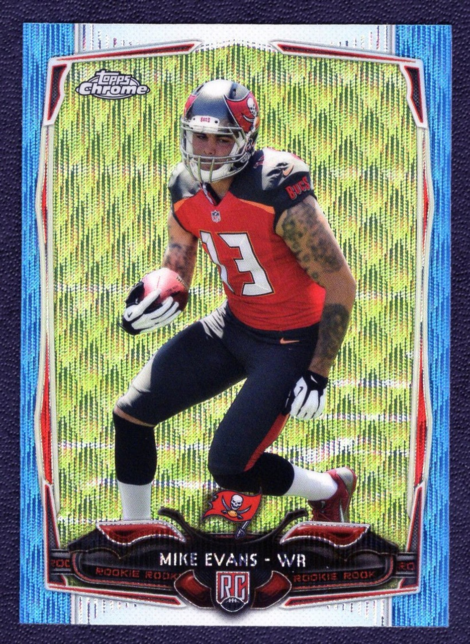 2014 Topps Chrome #185 Mike Evans Blue Wave Rookie