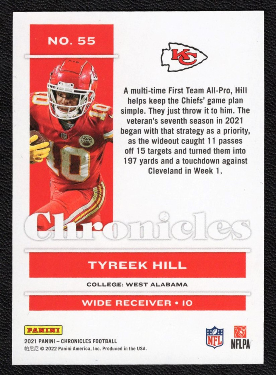 2021 Panini Chronicles #55 Tyreek Hill Red Foil 377/399