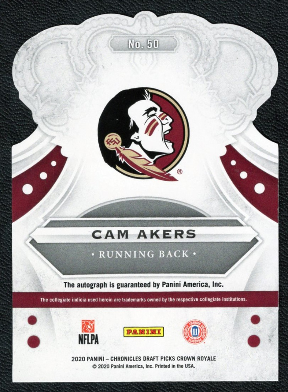 2020 Panini Chronicles Draft Picks #50 Cam Akers 42/49 Crown Royale Rookie Autograph