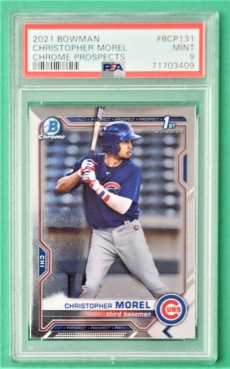 2021 Bowman Chrome #BCP-131 Christopher Morel 1st Bowman PSA 9