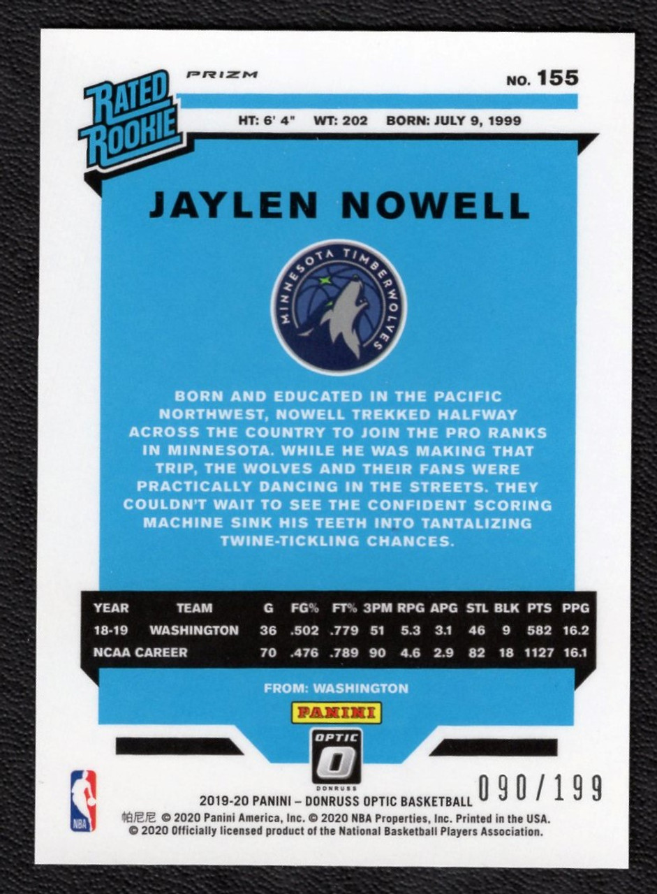 2019/20 Panini Donruss Optic #155 Jaylen Nowell Orange Rated Rookie 090/199