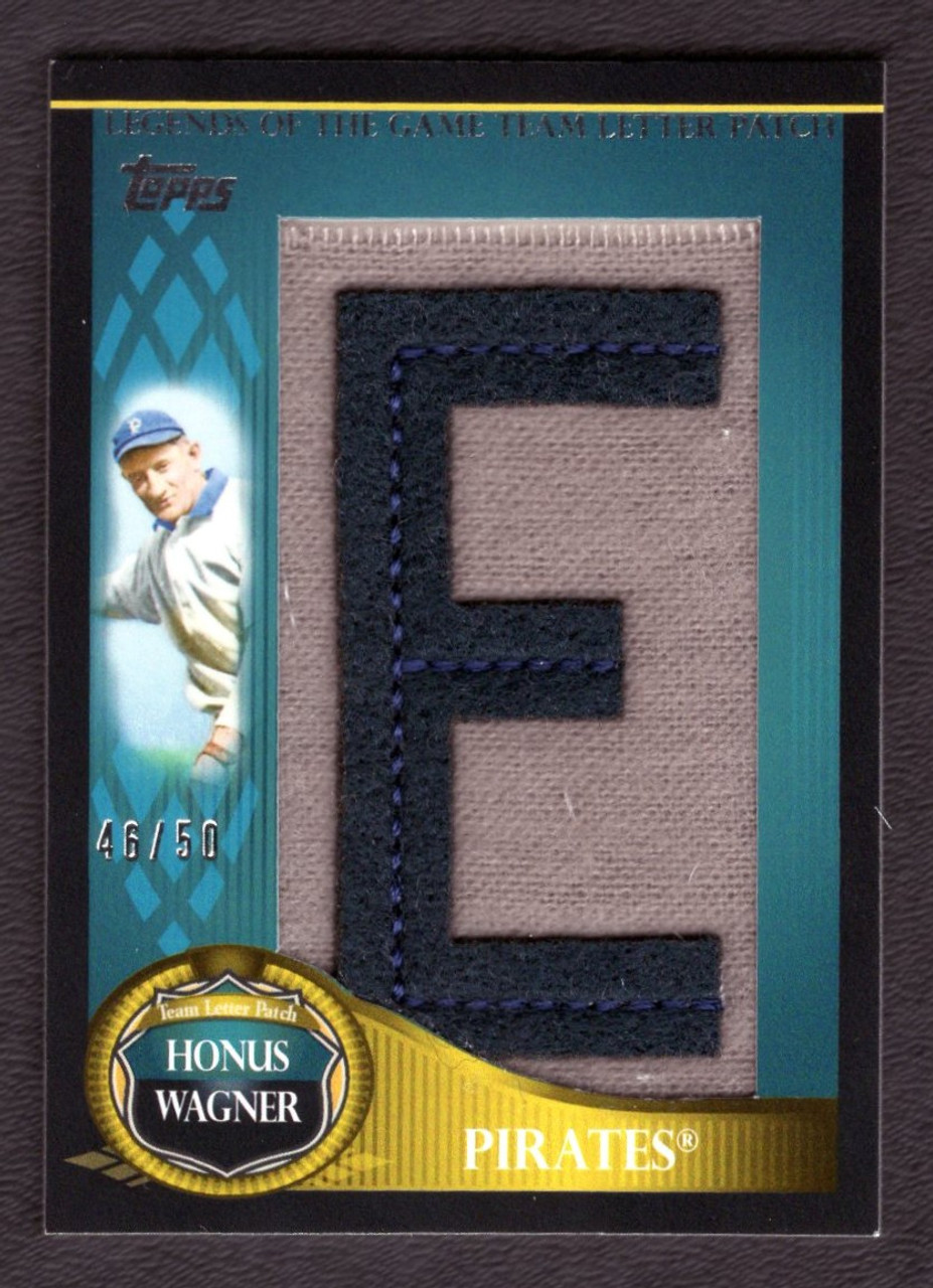 2009 Topps Update #LGTLP-HW Honus Wagner Legendary Letters Commemorative  Patch "E" 46/50