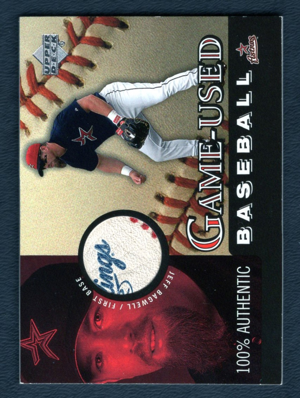 2000 Upper Deck #B-JB Jeff Bagwell Game Used Baseball Relic